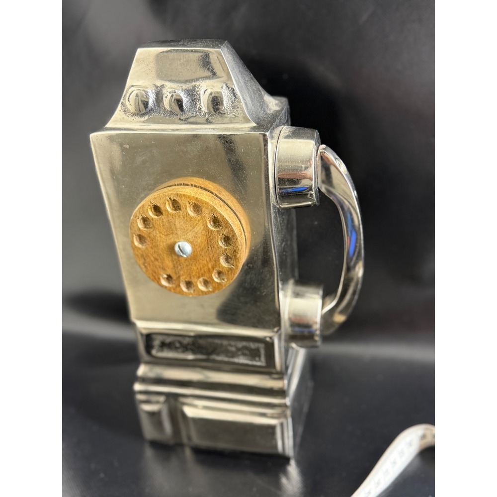 Manor House Silver Aluminum Telephone Showpiece Sculpture‎ Decor Accent